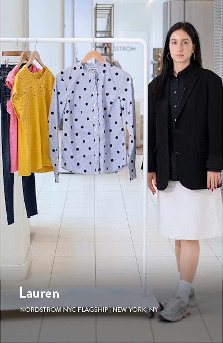 Phoebe Print Cotton Button-Up Shirt, sales video thumbnail
