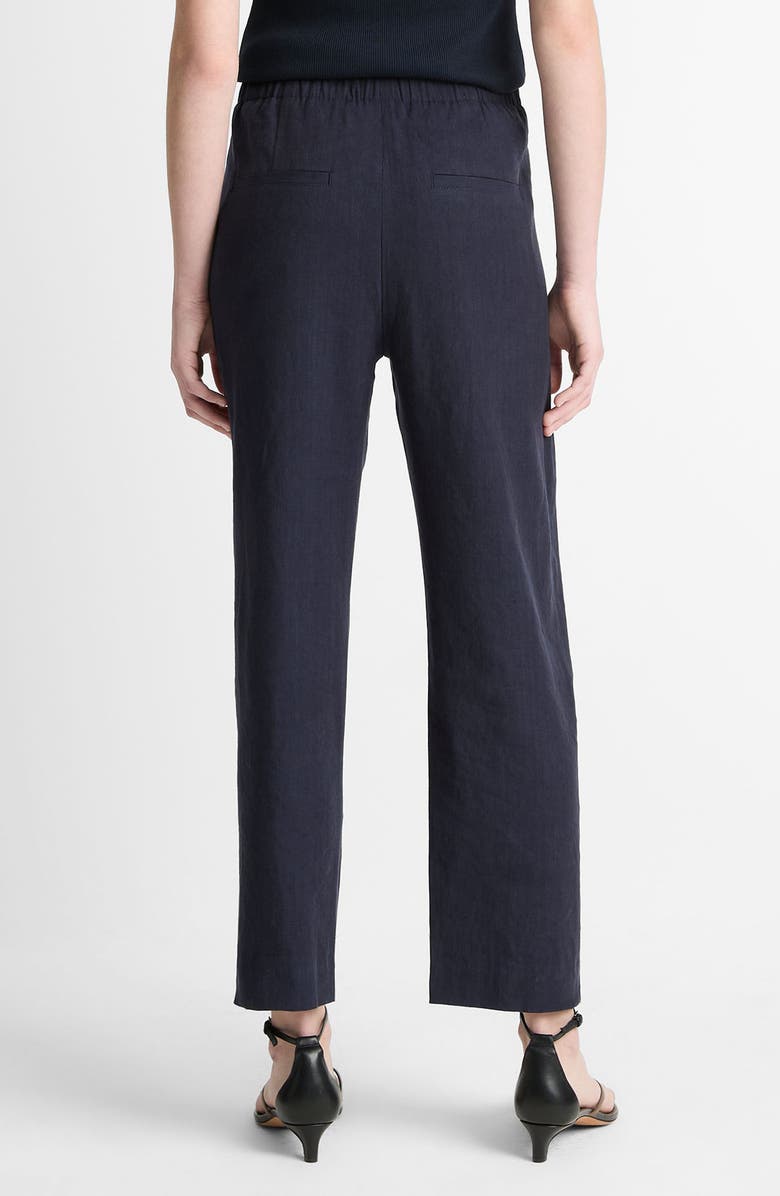 Vince Pintuck Linen Blend Tapered Trousers, Alternate, color, Coastal