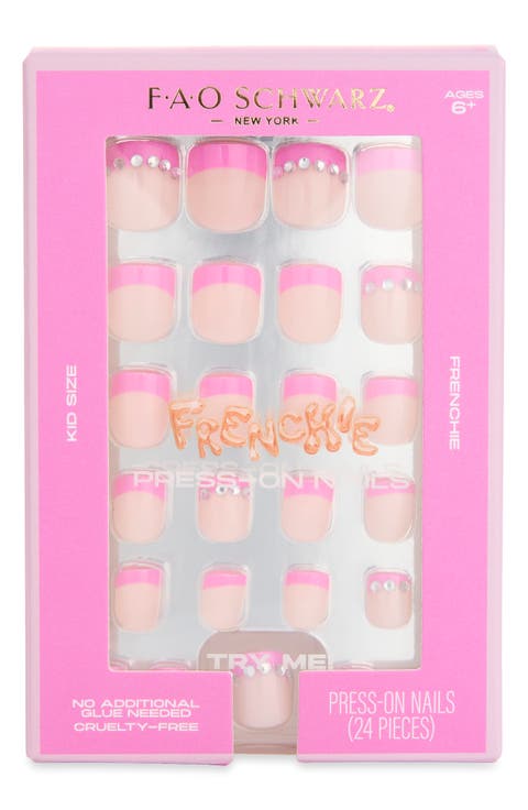 Kids' 24-Piece French Tip Press-On Nails