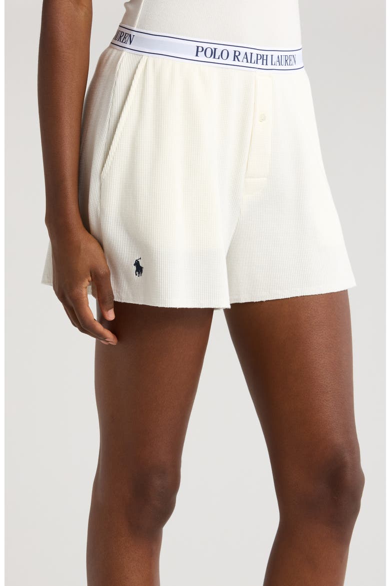 Boxer Pajama Shorts, Alternate, color, ECRUE