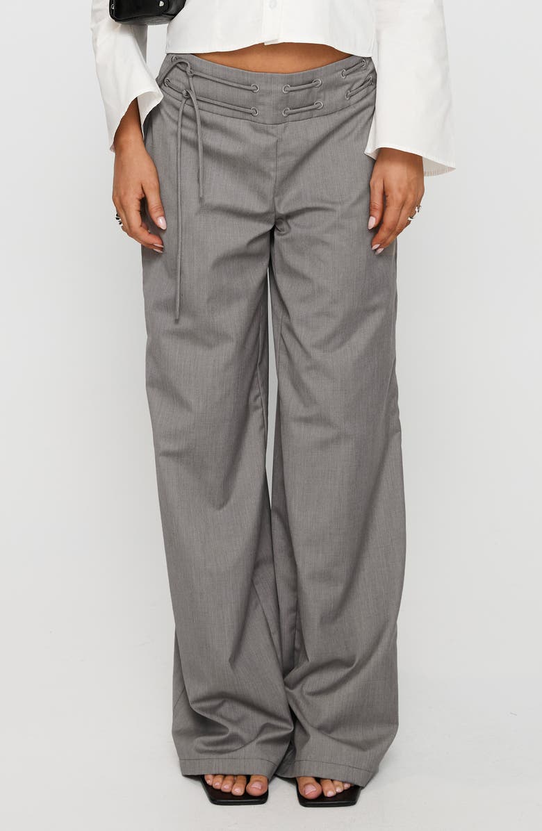 Princess Polly Just Have Fun Wide Leg Pants, Main, color, Grey