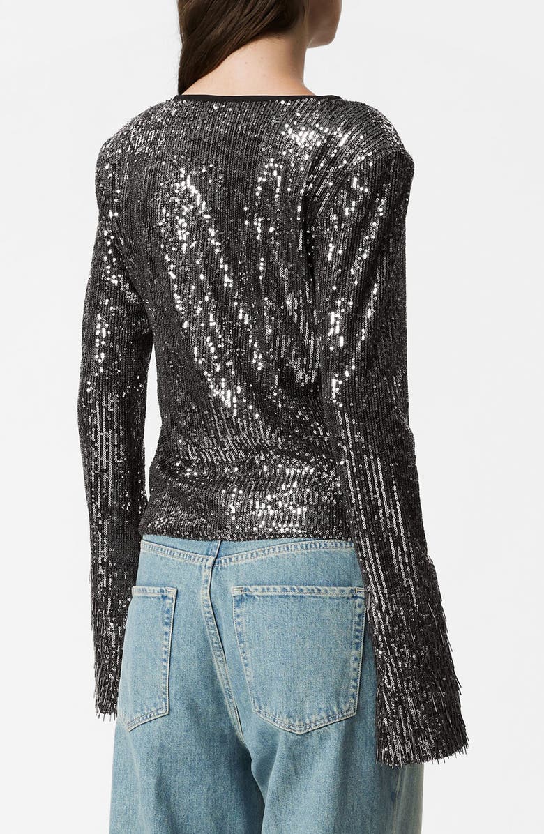 & Other Stories Flared Sleeve Sequin Top, Alternate, color,
