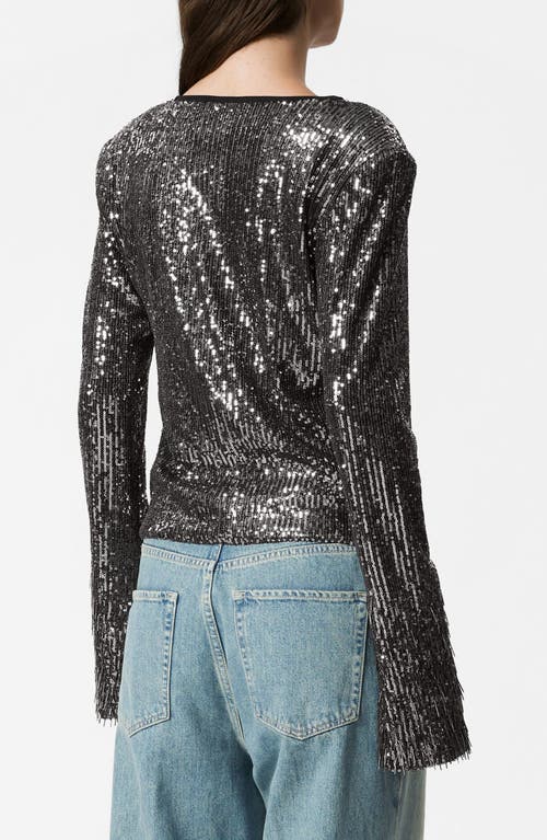 & OTHER STORIES & OTHER STORIES FLARED SLEEVE SEQUIN TOP 
