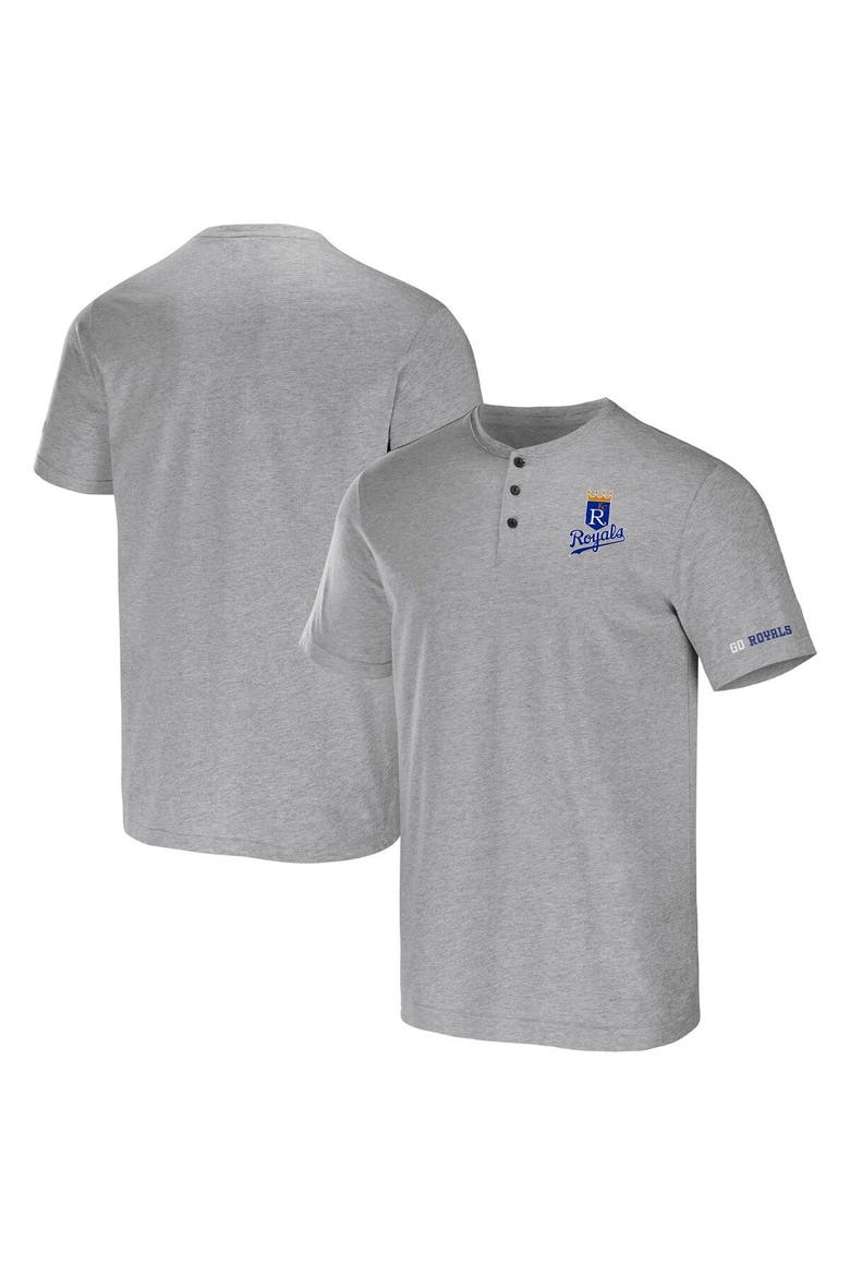 Men's Darius Rucker Collection by Fanatics Heather Gray Kansas City Royals Henley T-Shirt, Main, color, Heather Gray