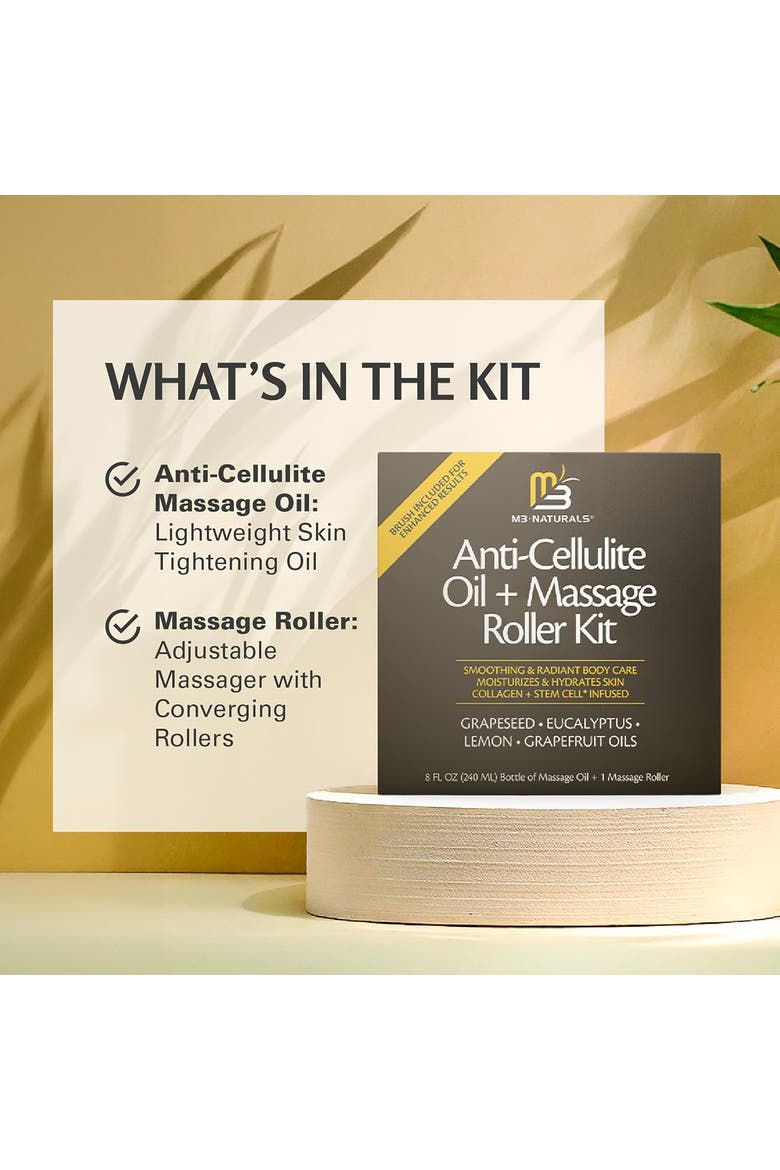 Anti-Cellulite Oil & Massager Bundle, Alternate, color, None