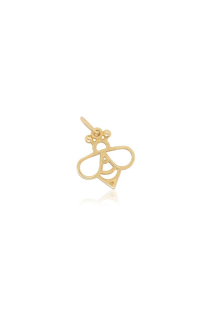 Mini Gold Bee Charm, Main, color, Yellow Gold