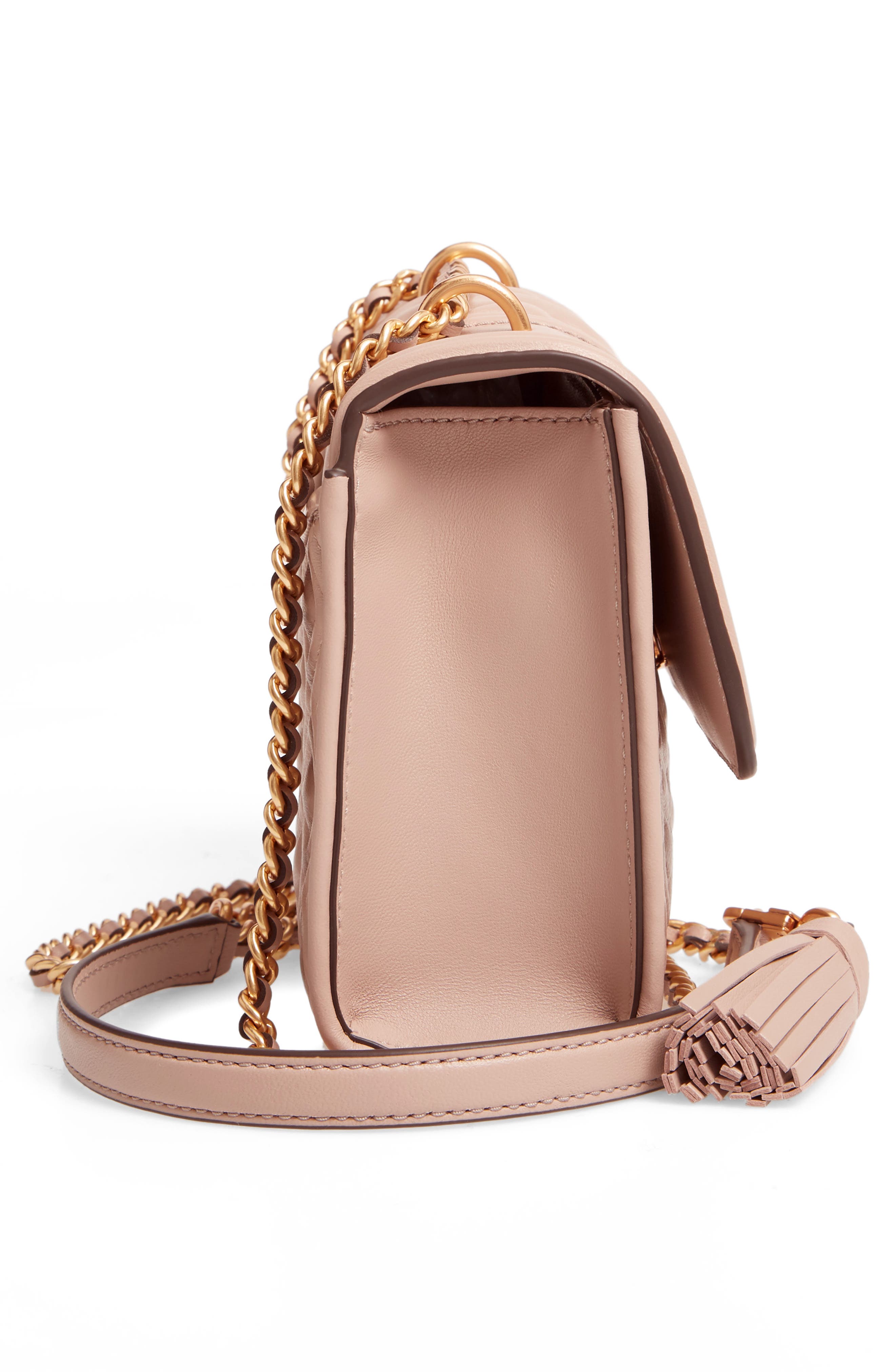 Tory Burch Small Fleming Leather Convertible Shoulder Bag, Alternate, color, 