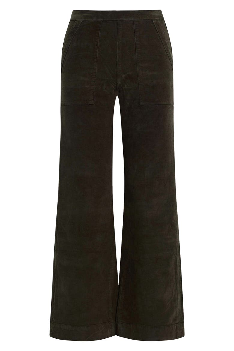 The Corduroy Side Zip Wide Leg Pants, Alternate, color, OLIVE