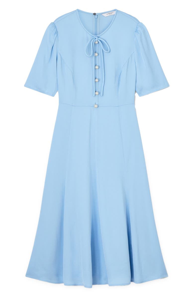 LK Bennett Montana Short Sleeve Midi Dress, Alternate, color, Blue-Hyacinth