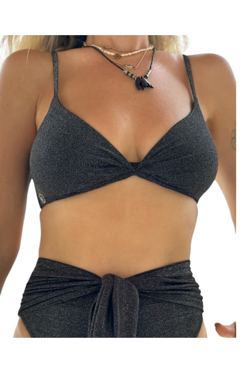 Biliblond Jordan Bikini Top, Alternate, color, Black Lurex
