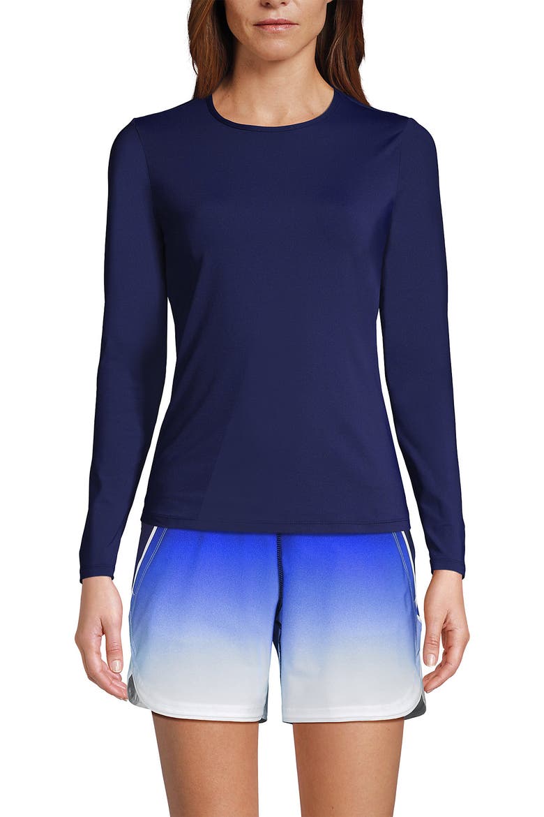 Long Sleeve Relaxed UPF 50 Rash Guard, Alternate, color, Deep Sea Navy
