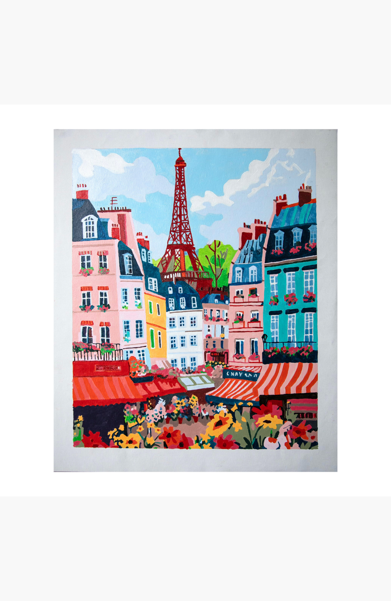 Pink Picasso Kits Paris Flower Market Paint by Numbers Kit, Alternate, color, Multicolor