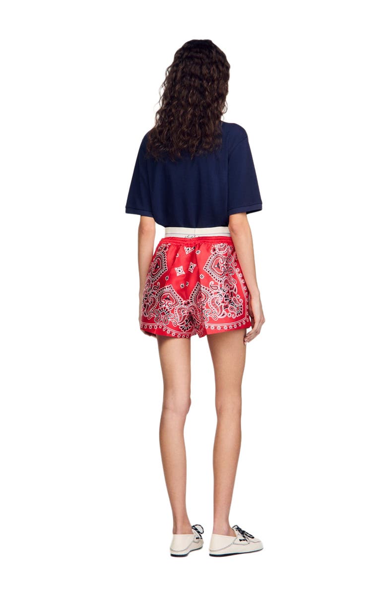 SANDRO Bandana print shorts, Alternate, color, 