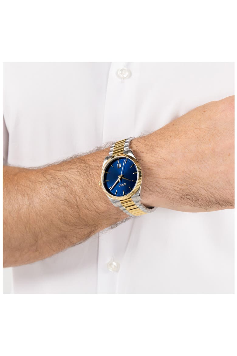 Cheswick Two-Tone Bracelet Watch, 40mm, Alternate, color, BLUE