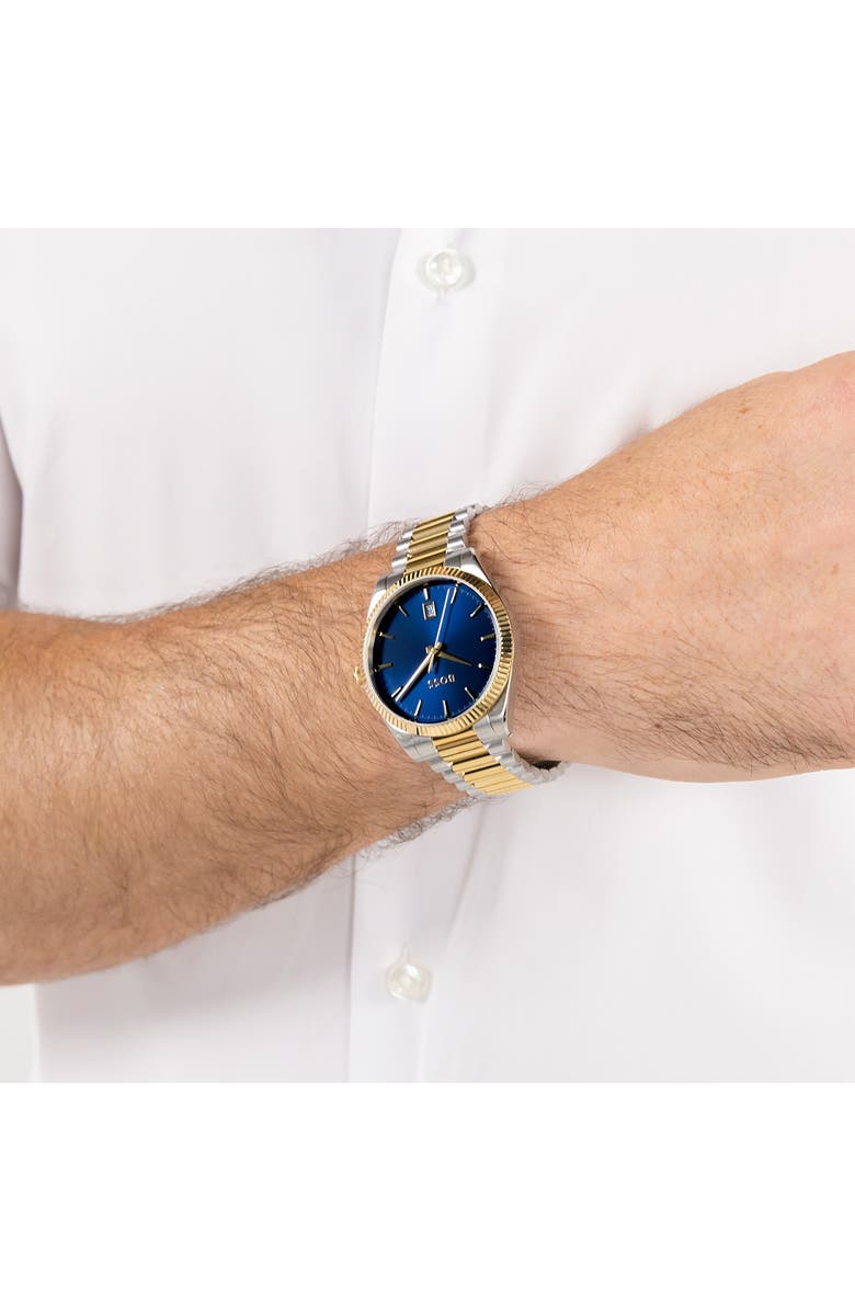 BOSS Cheswick Two-Tone Bracelet Watch, 40mm, Alternate, color, 