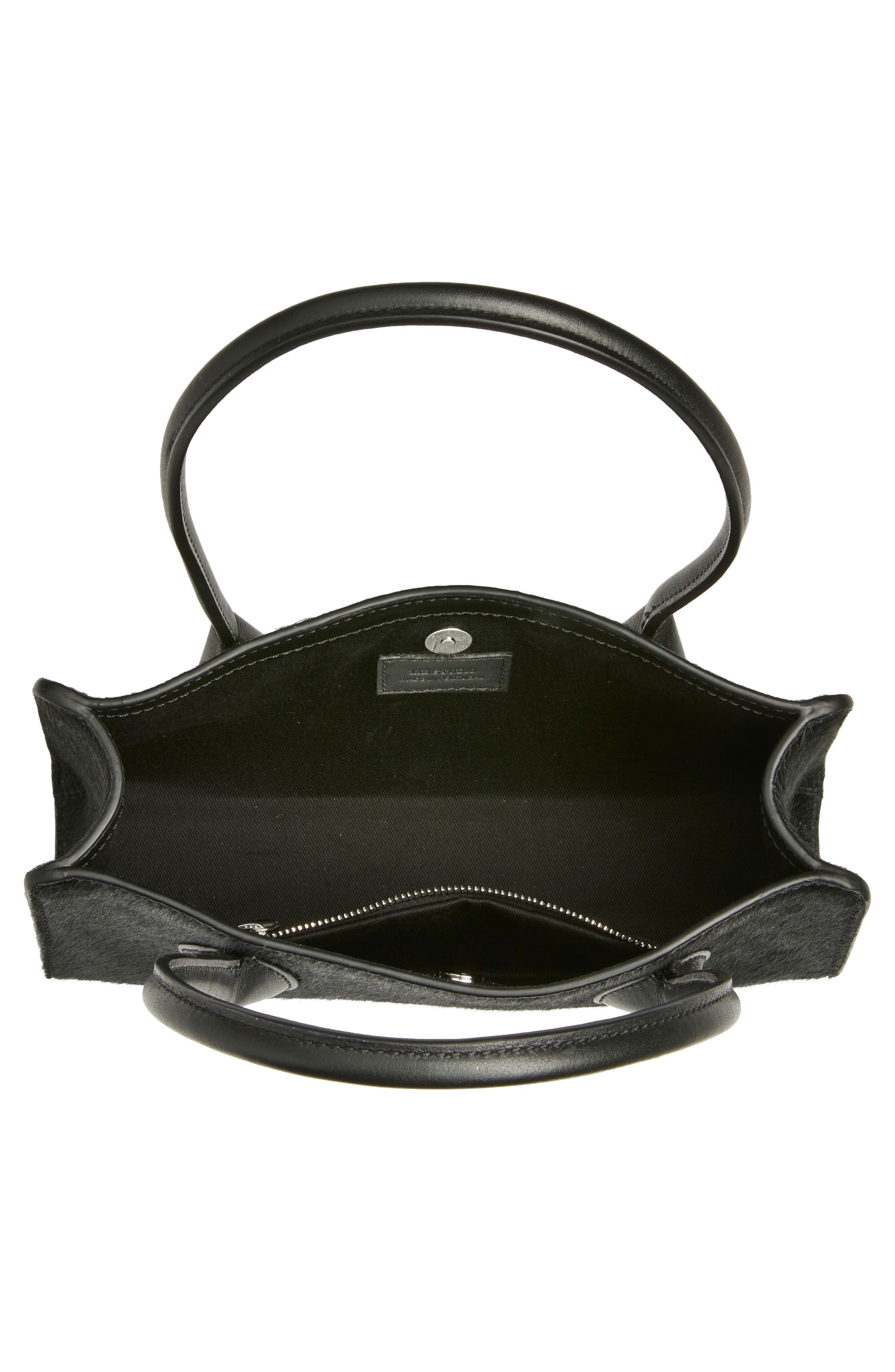 Lié Studio The Lou Top Handle Bag, Alternate, color, Black Calf Hair