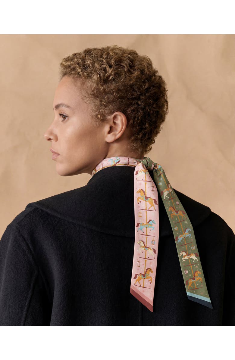 seree Year of the Horse Silk Twilly, Alternate, color, Multicolor