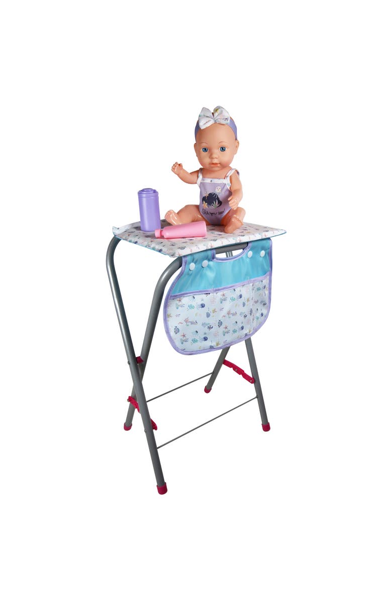 Lissi 12 Inch Baby Doll Bath Tub Set, Sea Design, Care Accessories, Kids 2+, Alternate, color, Multicolored