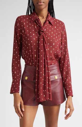 L'AGENCE Basil Tie Neck Shirt