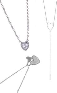 Adornia Set of 3 Assorted Heart Necklaces
