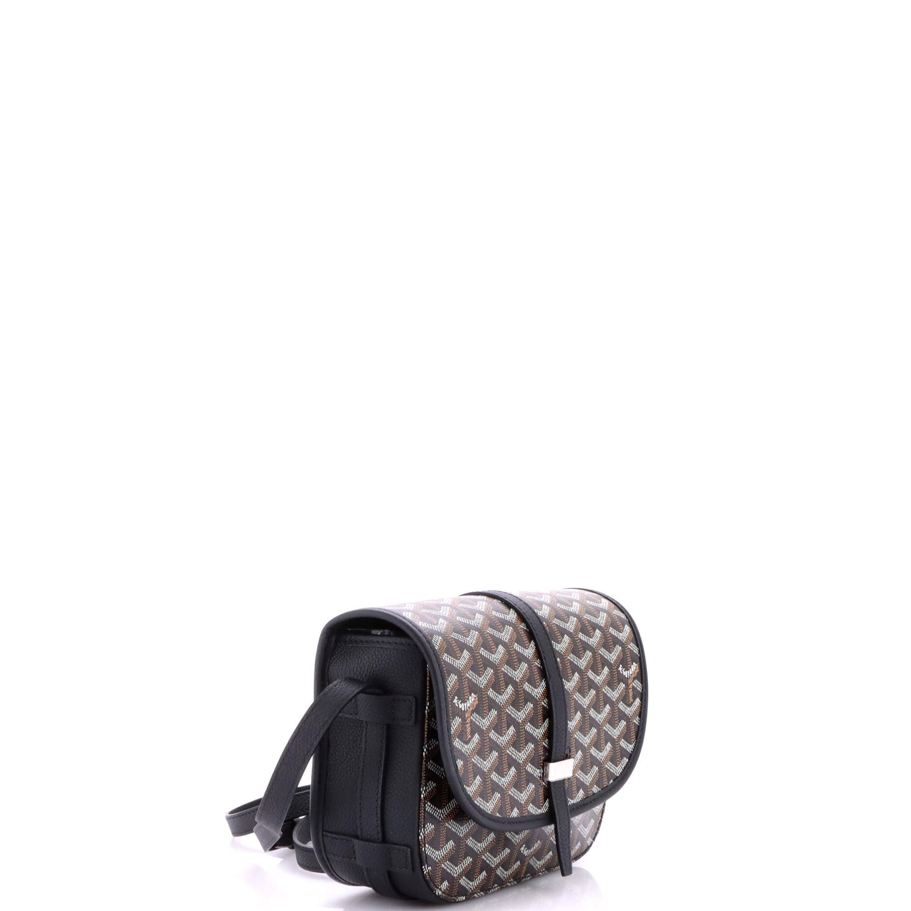 Pre-Owned Goyard Belvedere II Messenger Bag Coated Canvas PM, Alternate, color, Black