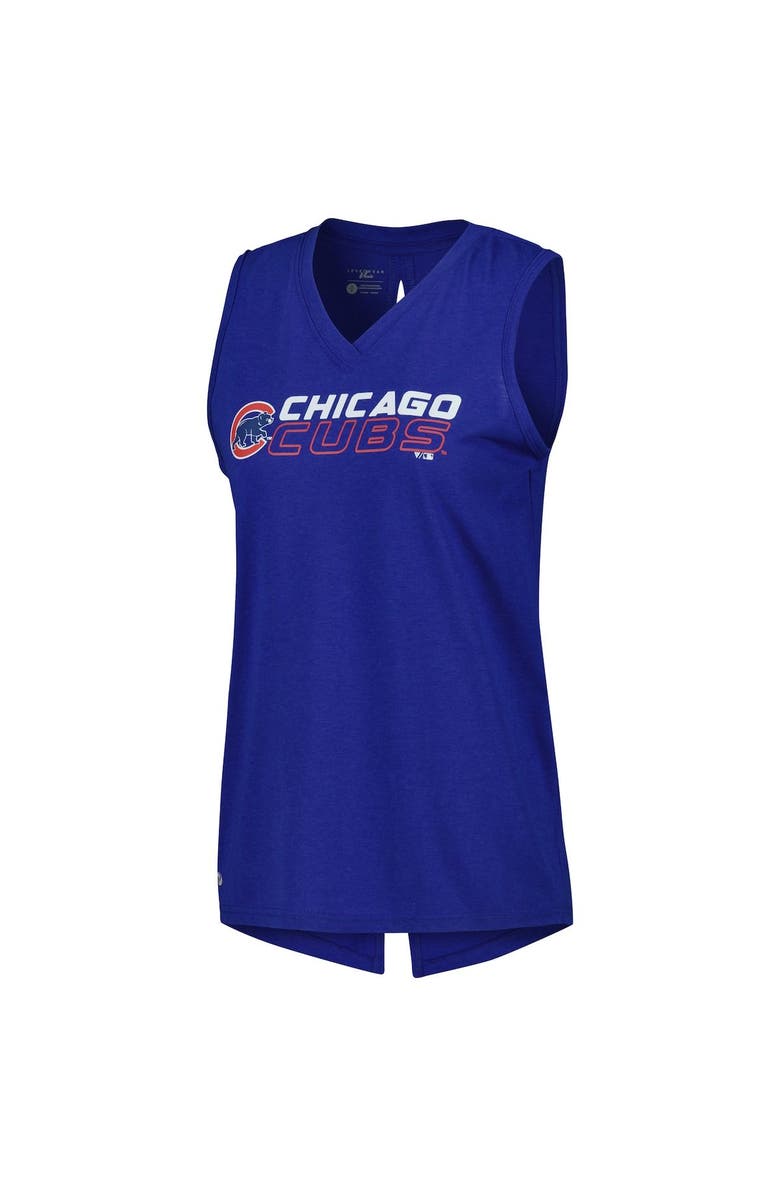 LEVELWEAR Women's Levelwear  Royal Chicago Cubs Paisley Chase V-Neck Tank Top, Alternate, color, Royal