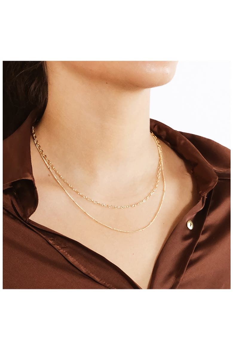 Serenity Layered Necklace, Alternate, color, GOLD