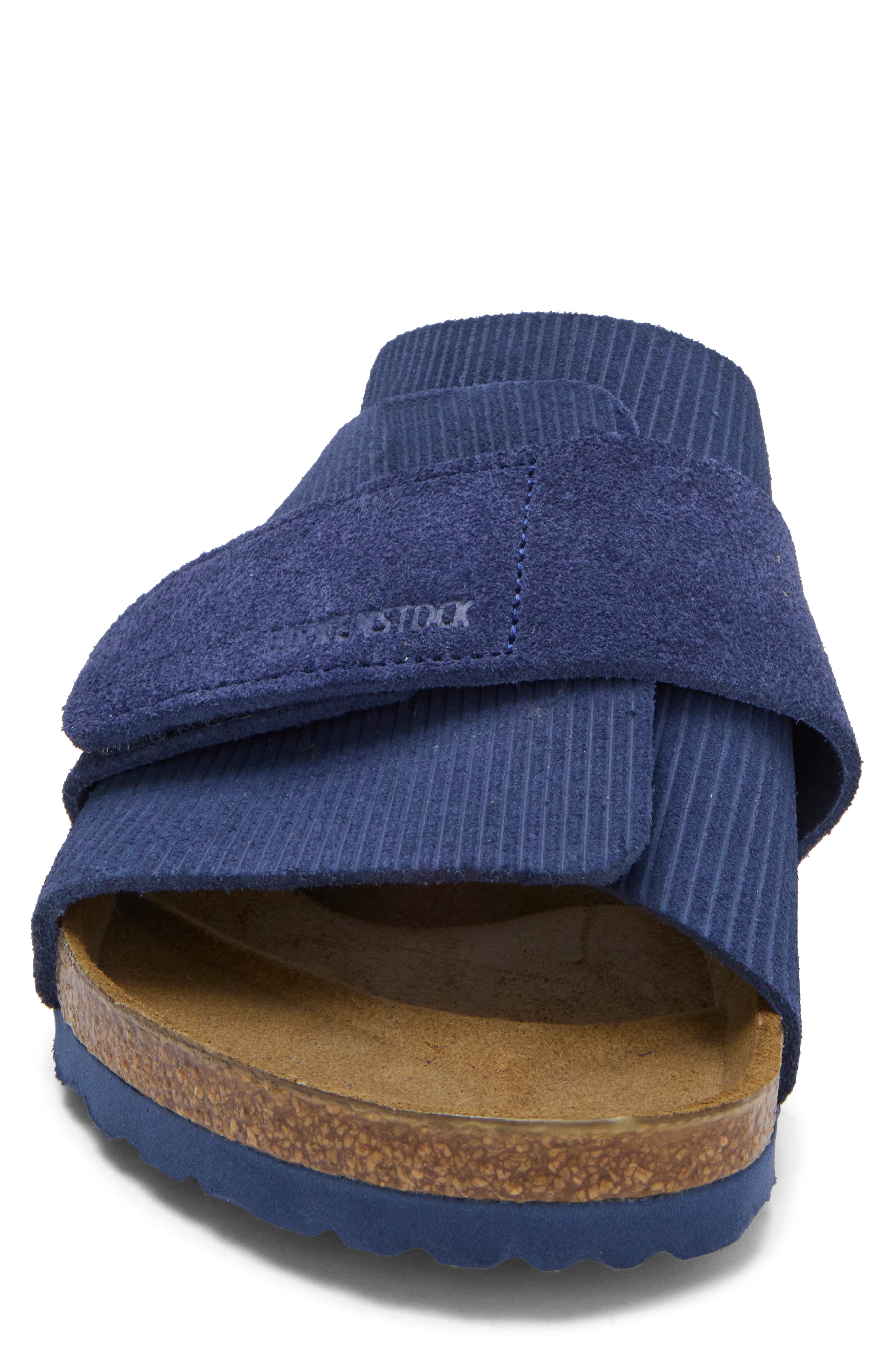 Kyoto Corduroy Suede Slide Sandal, Alternate, color, INDIGO