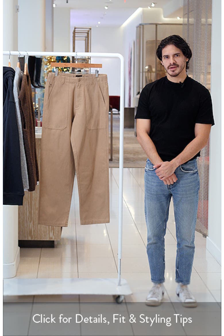 Stamped Garage Relaxed Straight Leg Patch Pocket Canvas Pants video