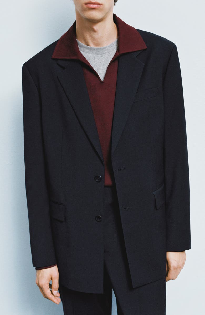 MANGO Regular Fit Suit Blazer, Main, color, 