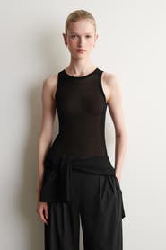 COS Ribbed Silk Tank Top
