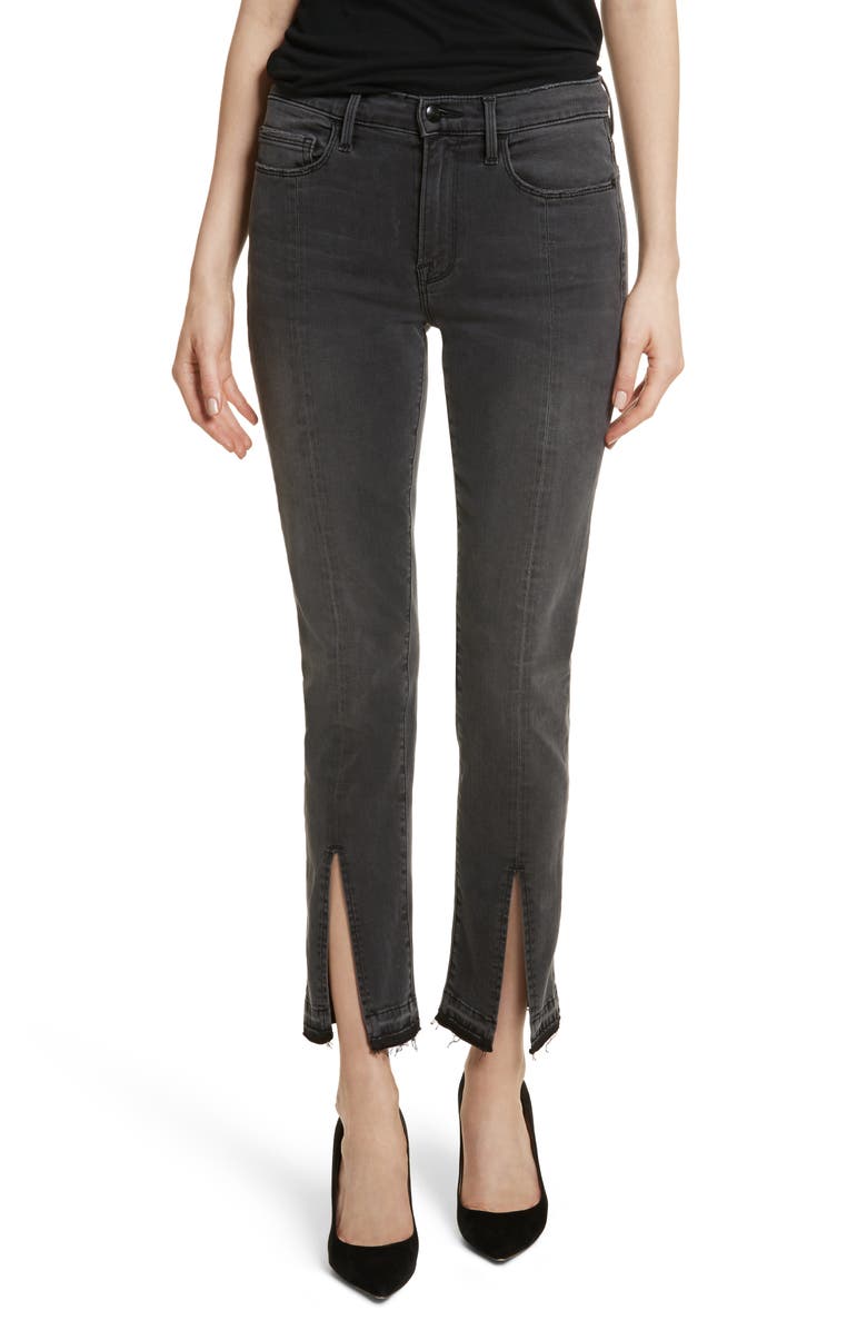 FRAME Le Nouveau Straight Split Hem Skinny Jeans, Main, color,