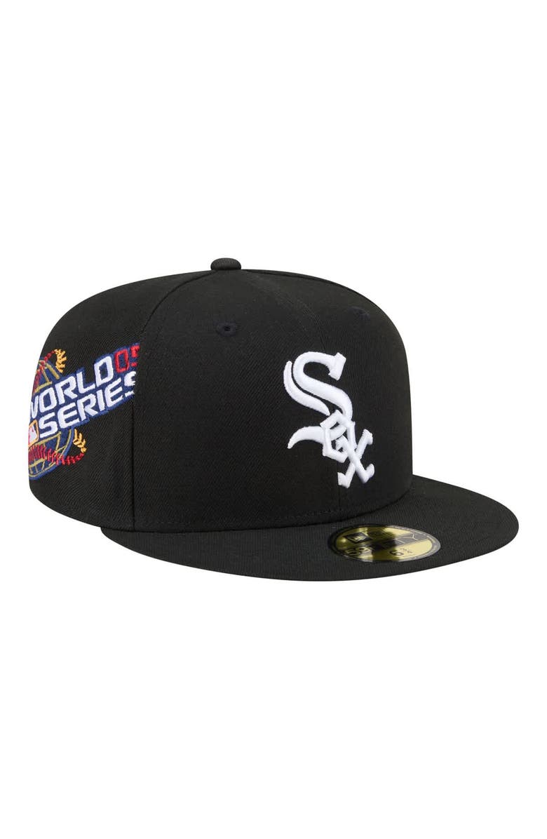 New Era Men's New Era  Black Chicago White Sox Hidden Hit 59FIFTY Fitted Hat, Main, color, Black