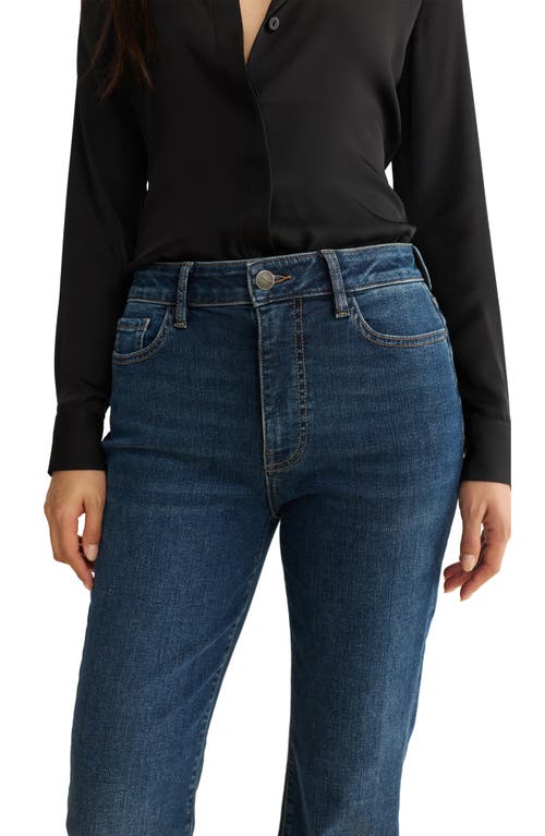 Warp & Weft Warp+weft Nao High Waist Bootcut Jeans In Blue