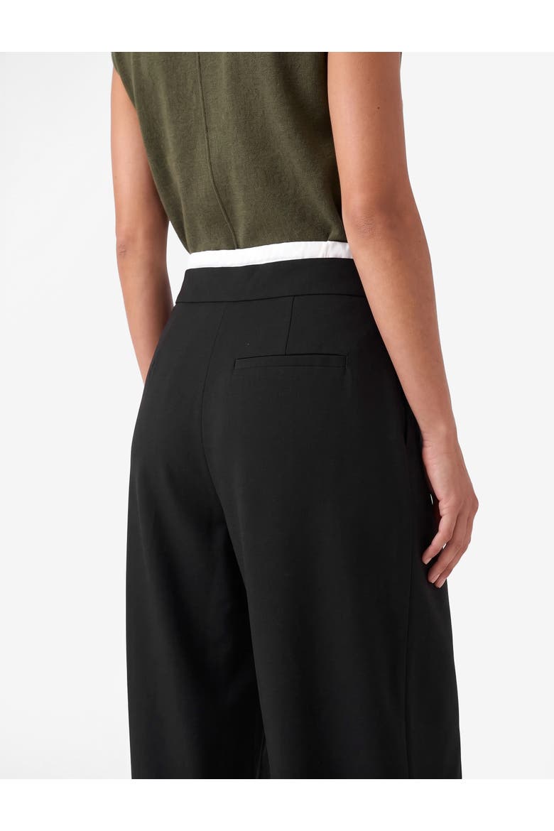 High Rise Pleated Barrel Trousers, Alternate, color, BLACK