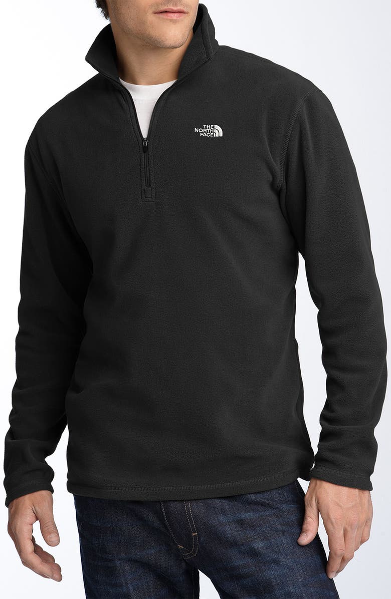 The North Face 'TKA 100 Microvelour Glacier' Quarter Zip Fleece Pullover, Main, color,