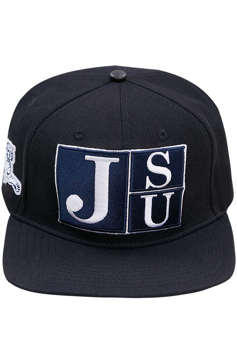 PRO STANDARD Men's Pro Standard Black Jackson State Tigers Arch Over Logo Evergreen Snapback Hat, Alternate, color, 