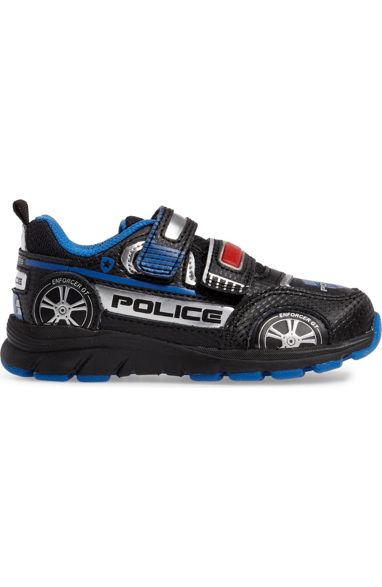 Stride Rite Vroomz Light-Up Police Car Sneaker, Alternate, color,