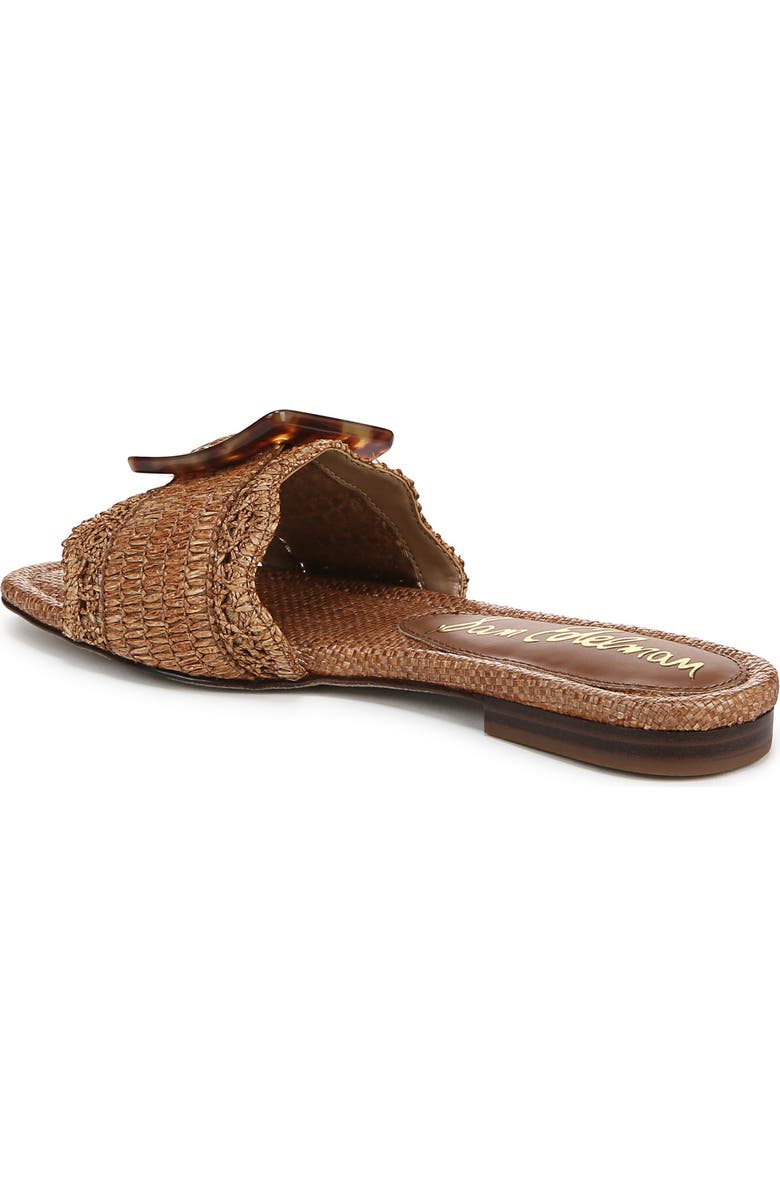 Sam Edelman Bambi Raffia Buckle Slide Sandal, Alternate, color, Cuoio