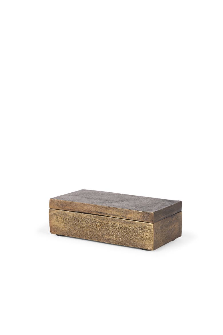 Porschia Metal Decorative Box, Alternate, color, Gold