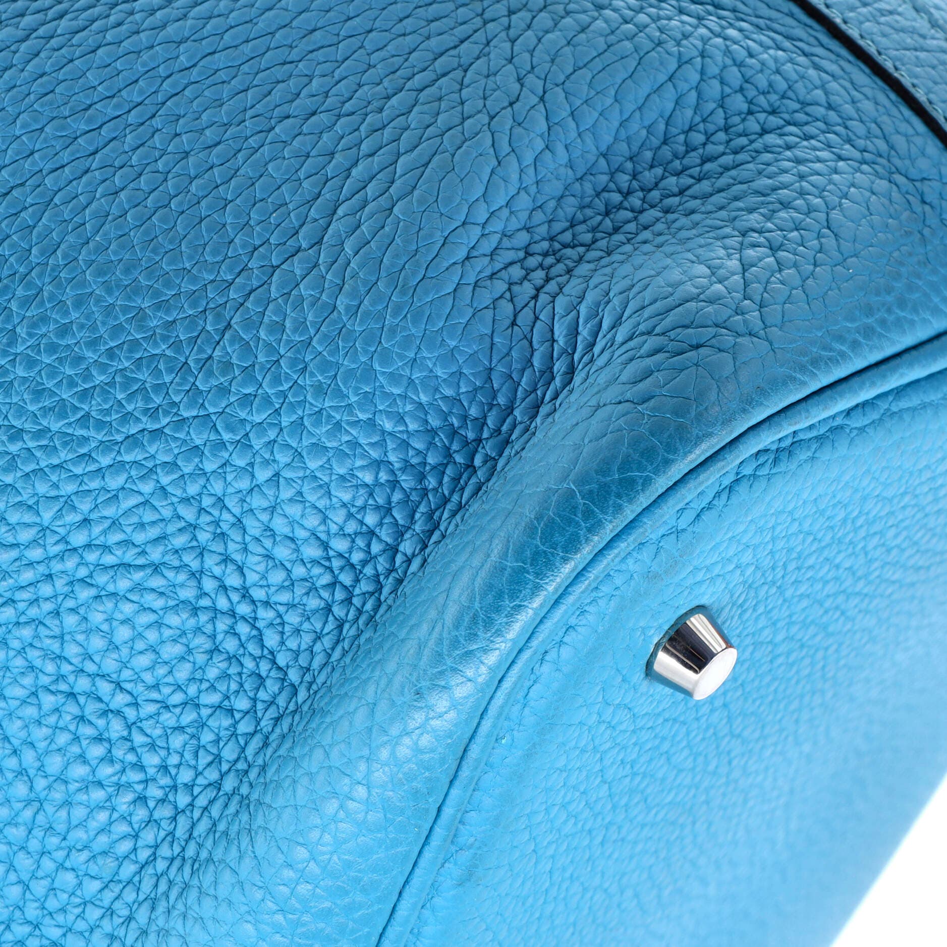 Pre-Owned Hermes Picotin Lock Bag Clemence GM, Alternate, color, Turquoise