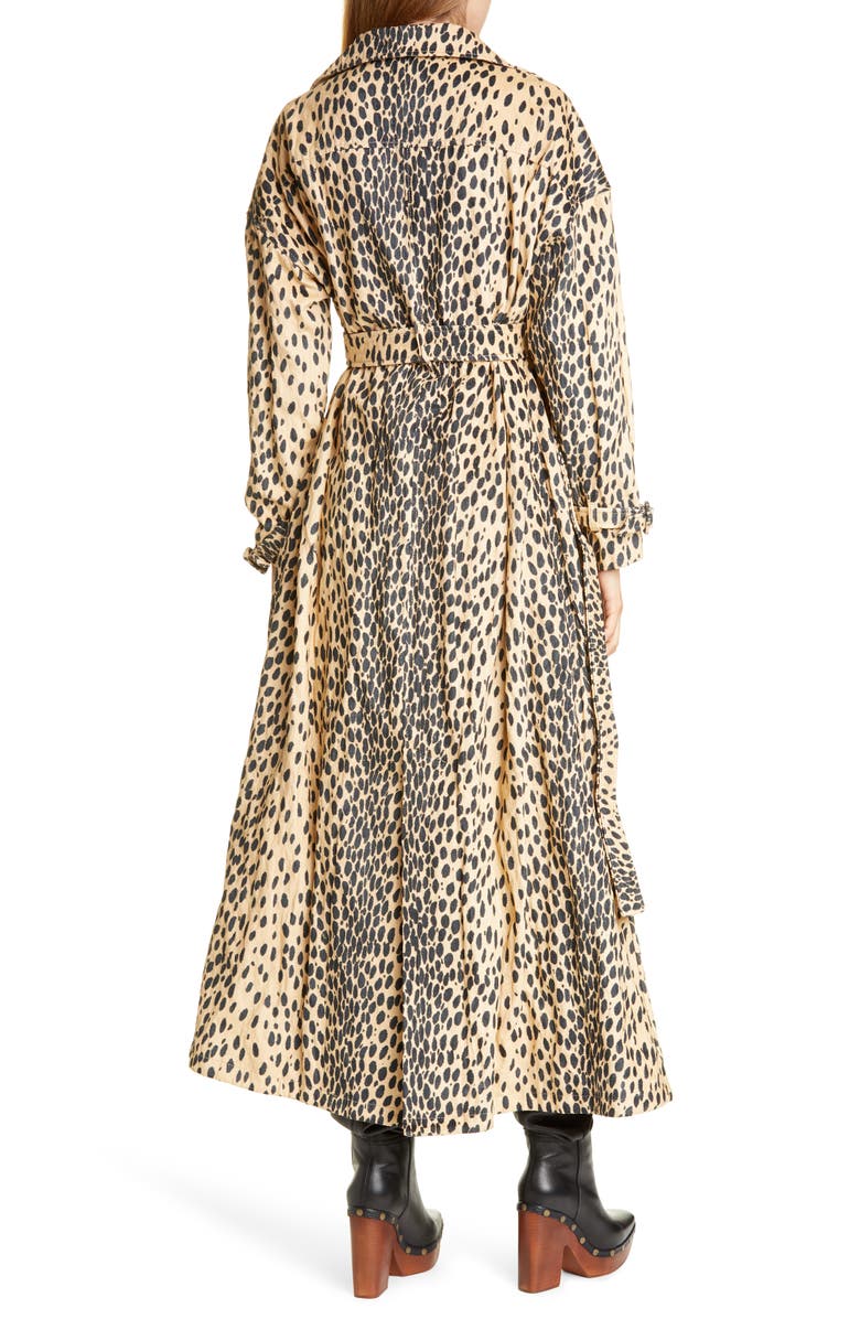 Jacquemus Le Manteau Thika Leopard Print Trench Coat, Alternate, color,