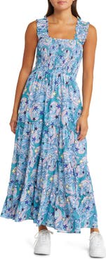 Dressed in Lala Rule Breaker Smocked Maxi Sundress