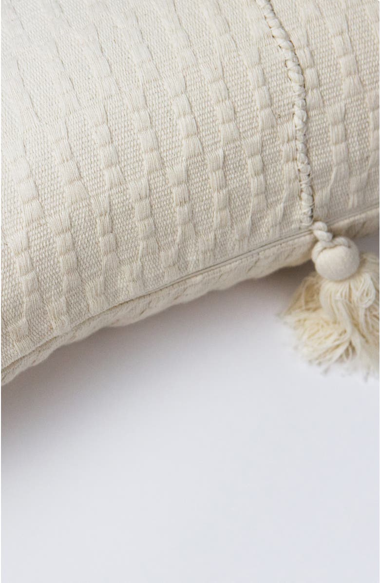 Archive New York Antigua Classic Solid Handwoven Cotton Throw Pillow, Alternate, color, White