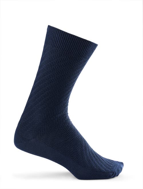 Harbor Bay By Dxl Big & Tall Continuous Comfort 2-pk Casual Socks In Blue