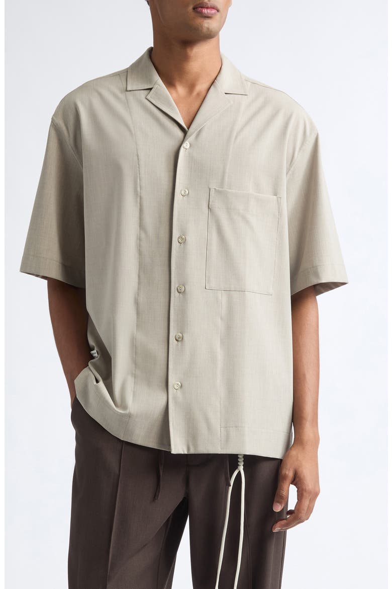 Boxy Camp Shirt, Main, color, CHALK