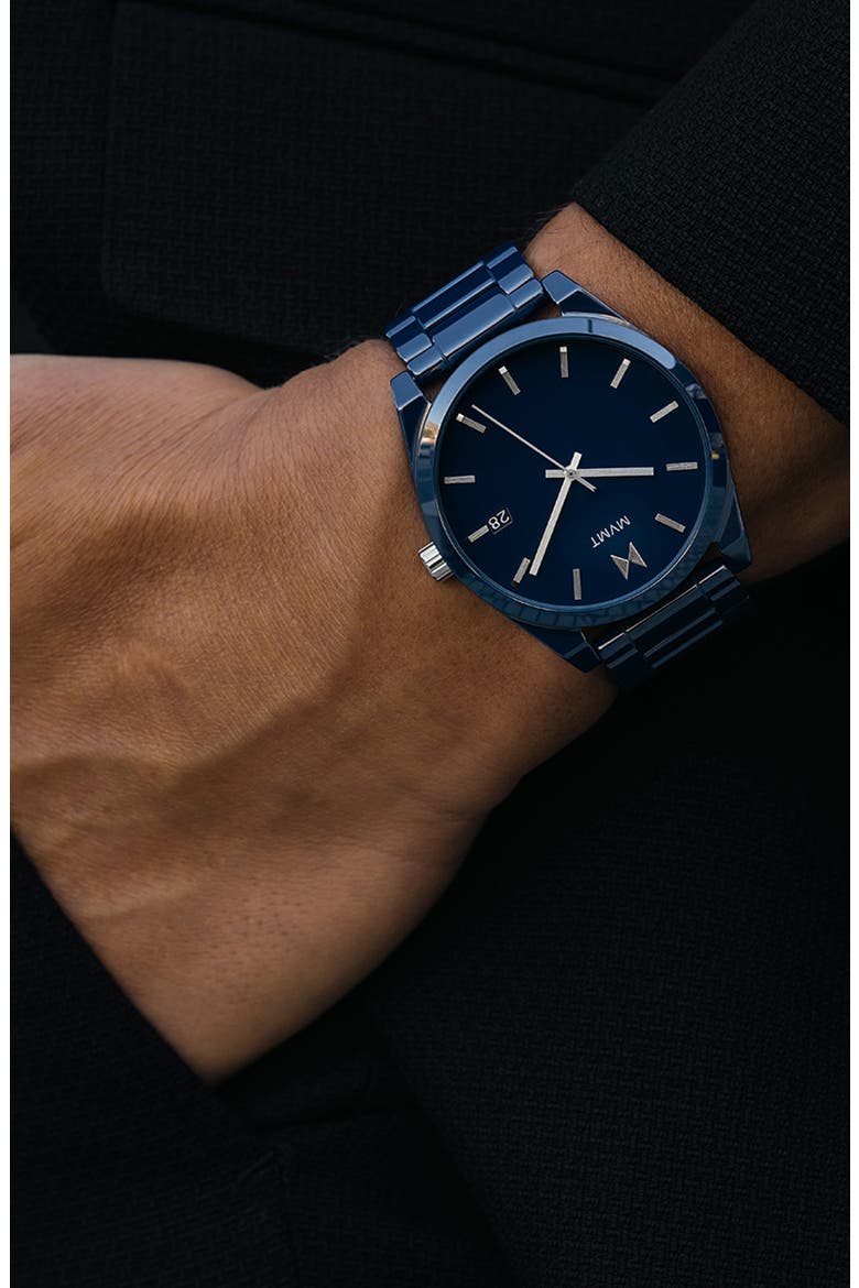 Element Ceramic Bracelet Watch, 43mm, Alternate, color, BLUE