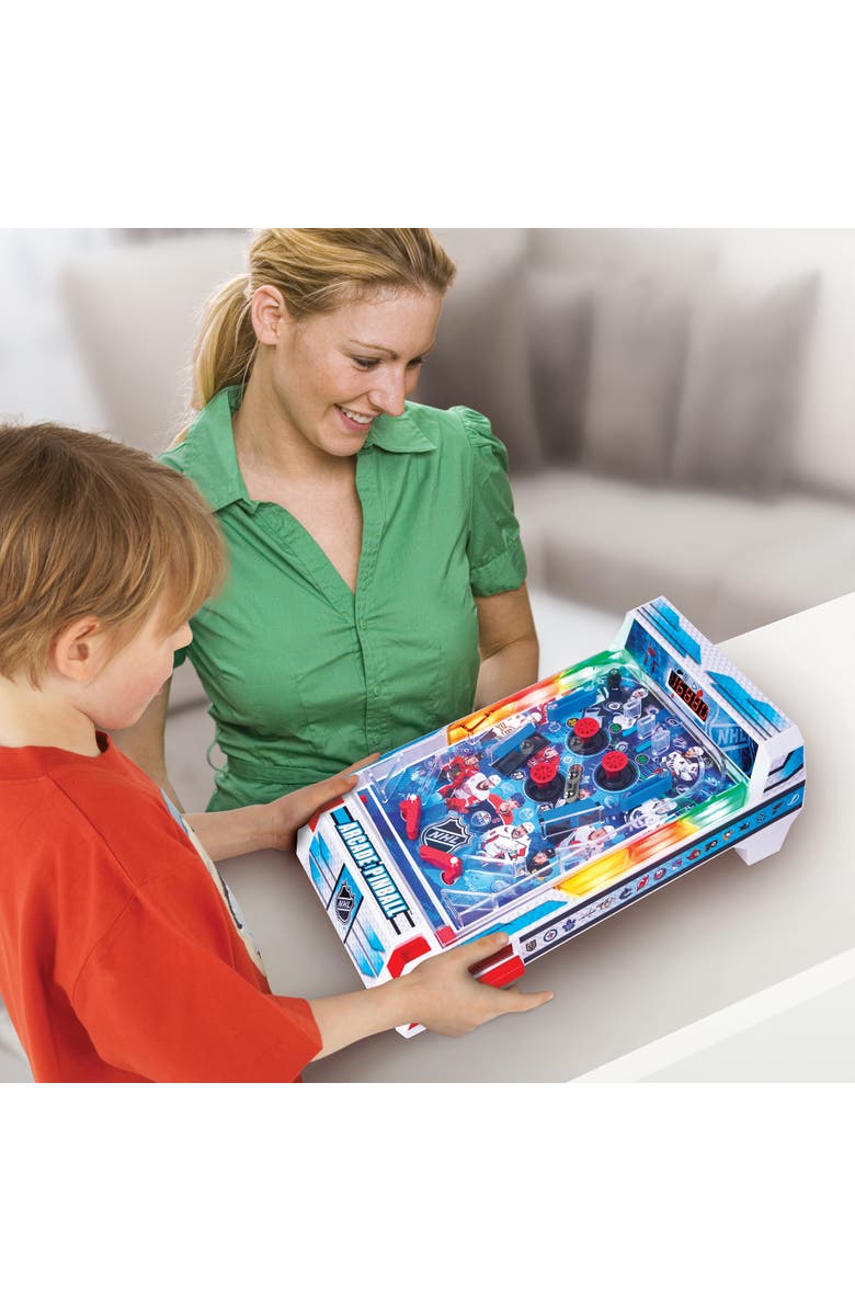 Ambassador Games Nhl Arcade Pinball Light & Sound Tabletop Sports Game, Alternate, color, Multicolored