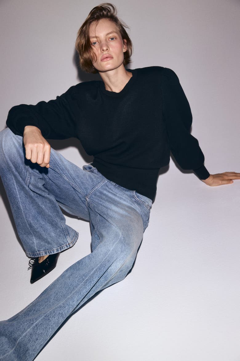 Shoulder-pad Top, Alternate, color, Dark green
