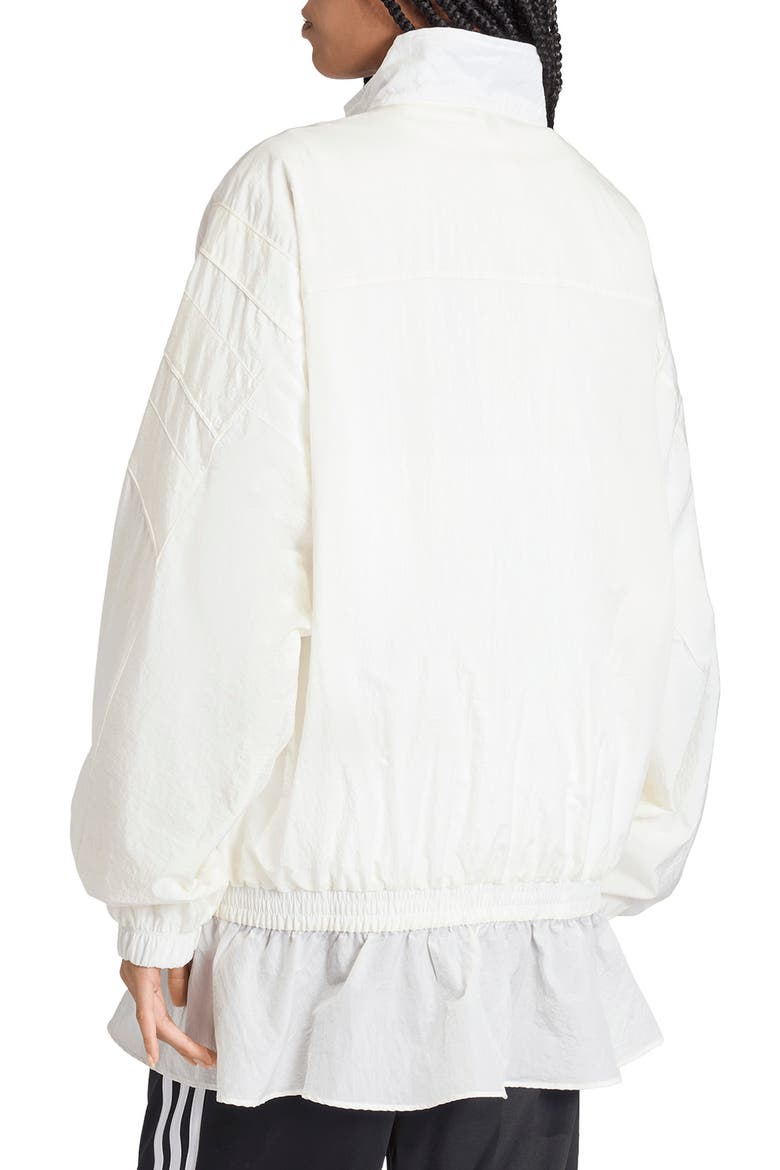Santiago Peplum Track Jacket, Alternate, color, OFF WHITE